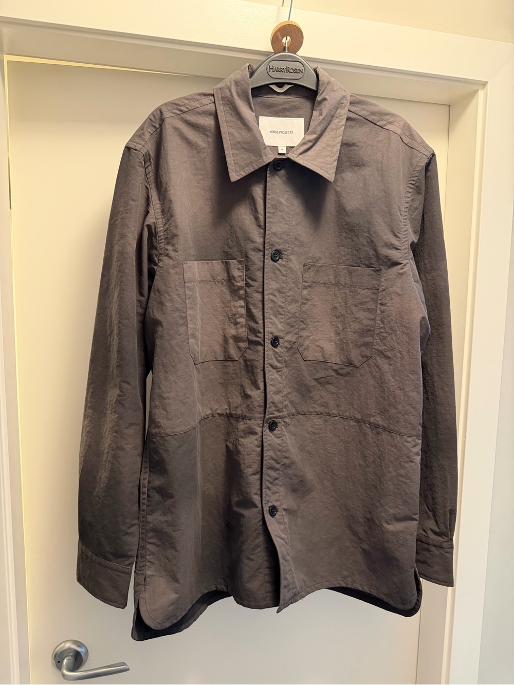 Norse Projects Men's Dark Brown Lightweight Shirt Jacket